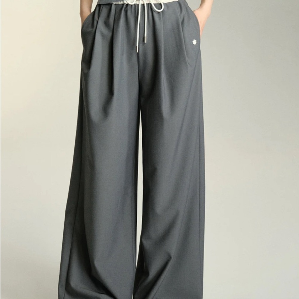 Somesowe black Wide-Leg Women's Pants